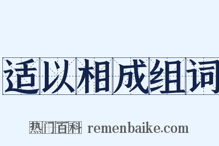 适以相成组词是什么意思的图片